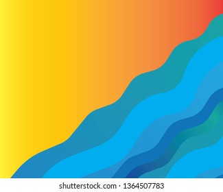 Water wave design over blue background, vector - Vector
 