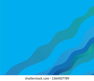 Water wave design over blue background, vector - Vector
 