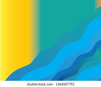 Water wave design over blue background, vector - Vector
 