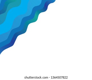 Water wave design over blue background, vector - Vector
 