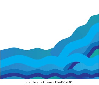 Water wave design over blue background, vector - Vector
 