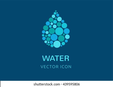 water, wave and drop icon, symbols