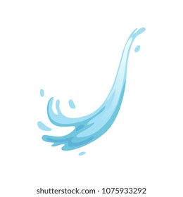 Water wave and drops vector Illustration on a white background