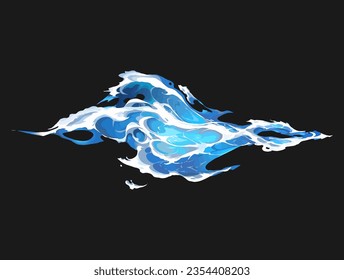 Water Wave Effect Design Isolated Vector Illustration