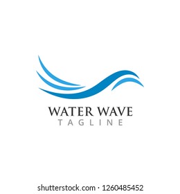 Water wave graphic design template vector illustration