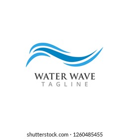 Water wave graphic design template vector illustration