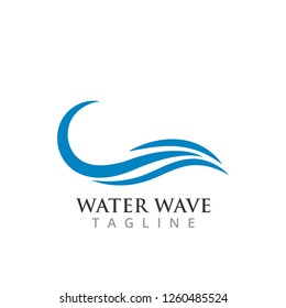 Water wave graphic design template vector illustration