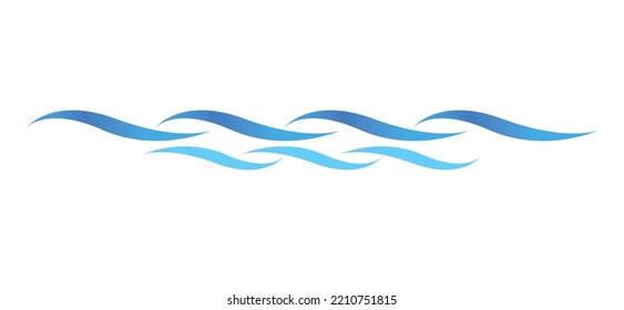 water wave graphic simple, ocean wave symbol, aqua icon