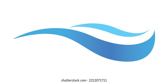 water wave graphic simple, ocean wave symbol, aqua icon