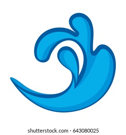 Water wave icon