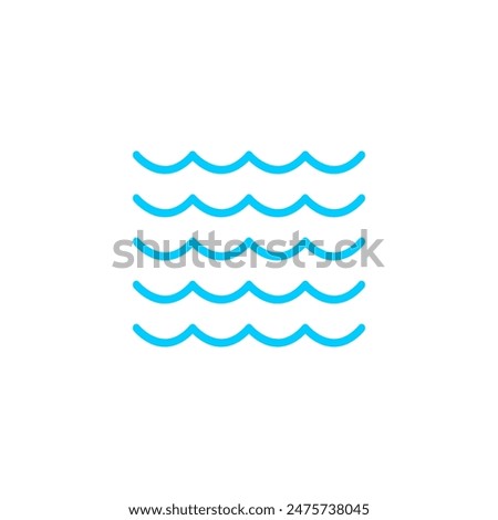 Water wave icon. Wave icon