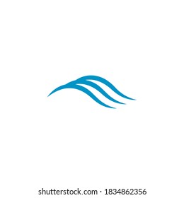 Icono de onda de agua vectorial plano
