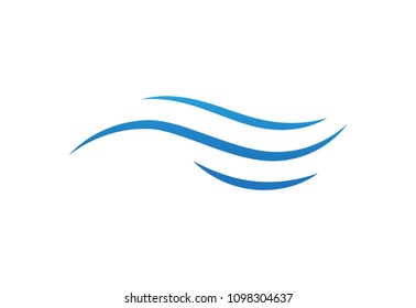 Water wave icon isolated on white background. Flat water wave icon for web site, backdrop and logo template. Useful for poster, placard and banner. Creative art concept, vector illustration, eps 10