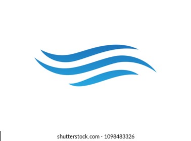 Water wave icon isolated on white background. Flat water wave icon for web site, backdrop and logo template. Useful for poster, placard and banner. Creative art concept, vector illustration, eps 10