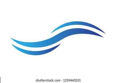 Water wave icon isolated on white background. Flat water wave icon for web site, backdrop and logo template. Useful for poster, placard and banner. Creative art concept, vector illustration, eps 10