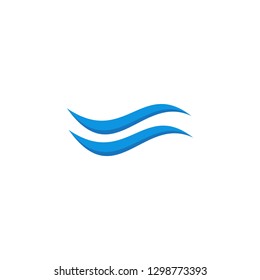 Water wave icon isolated on white background.