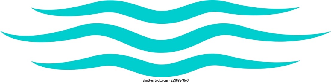 Icono de ola de agua aislado en fondo blanco. Icono moderno de ola de agua plana para sitio web, plantilla de diseño oceánico y logotipo. Concepto abstracto creativo, ilustración vectorial