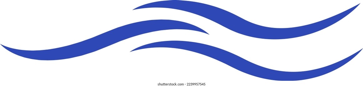 Water wave icon isolated on white background. Modern flat water wave icon for web site, ocean design template and logo. Creative abstract concept, vector illustration