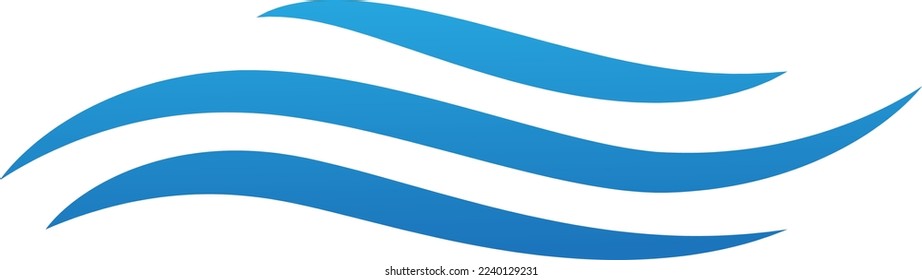 Wasserwache Symbol einzeln auf weißem Hintergrund. Modernes Flachwasser-Wellensymbol für Website, Ozeandesign-Vorlage und Logo. Kreatives abstraktes Konzept, Vektorgrafik