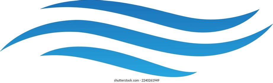 Icono de ola de agua aislado en fondo blanco. Icono moderno de ola de agua plana para sitio web, plantilla de diseño oceánico y logotipo. Concepto abstracto creativo, ilustración vectorial