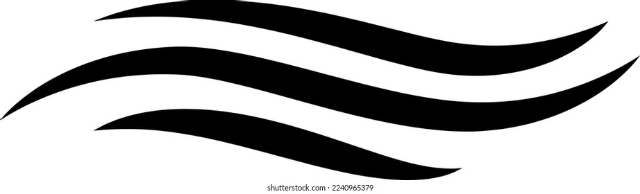 Water wave icon isolated on white background. Modern flat water wave icon for web site, ocean design template and logo. Creative abstract concept, vector illustration