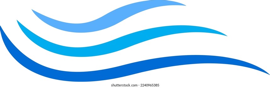 Icono de ola de agua aislado en fondo blanco. Icono moderno de ola de agua plana para sitio web, plantilla de diseño oceánico y logotipo. Concepto abstracto creativo, ilustración vectorial