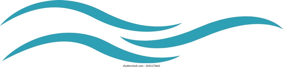 Water wave icon isolated on white background. Modern flat water wave icon for web site, ocean design template and logo. Creative abstract concept, vector illustration