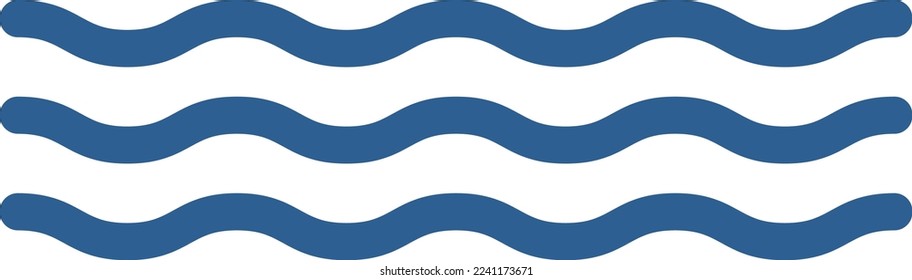 Water wave icon isolated on white background. Modern flat water wave icon for web site, ocean design template and logo. Creative abstract concept, vector illustration