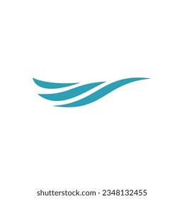 Water wave icon isolated on white background. Modern flat water wave icon for web site, ocean design template and logo. Creative abstract concept, vector illustration