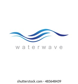 Water Wave Icon - Isolated On White Background. Vector Illustration, Graphic Design. For Web, Websites, Print Material