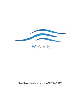 Water wave icon isolated on white background. Vector logo illustration, graphic design. For websites and print.