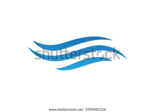 Water wave icon isolated on white background. Flat\
water wave icon for web site, backdrop and logo template. Useful\
for poster, placard and banner. Creative art concept, vector\
illustration, eps 10