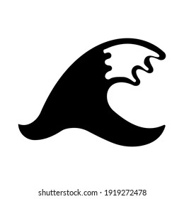 Water wave icon isolated vector illustration. High quality black style vector icons