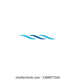 Water Wave Icon Logo Design Template for green technology business plumbing wind company with modern high end look
