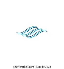 Water Wave Icon Logo Design Template for green technology business plumbing wind company with modern high end look
