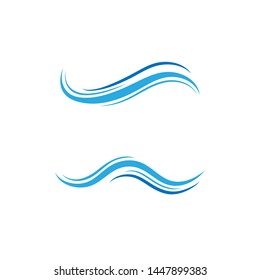 Water Wave icon logo design vector template