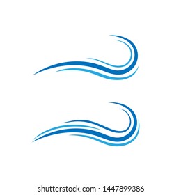 Water Wave icon logo design vector template