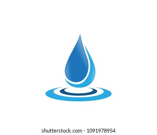 Water Wave Icon Logo Template

