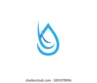 Water Wave Icon Logo Template
