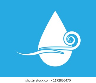 Water Wave Icon Logo Template