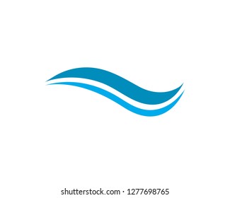 Water Wave Icon Logo Template