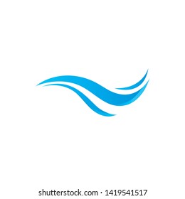 Water Wave Icon Logo Template vector illustration design 