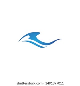 Water Wave Icon Logo Template
