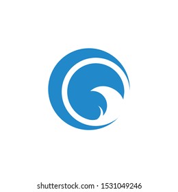Water Wave Icon Logo Template