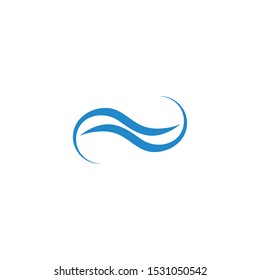 Water Wave Icon Logo Template