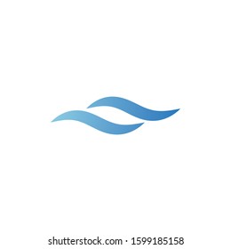Water Wave Icon Logo Template