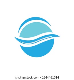 Water Wave Icon Logo Template
