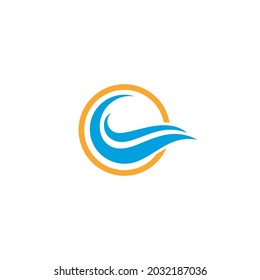 Diseño de la ilustración del vector de la plantilla del logotipo de la onda de agua 