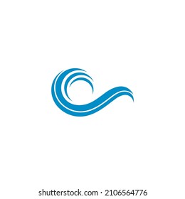 Water Wave Icon Logo Template vector illustration design 