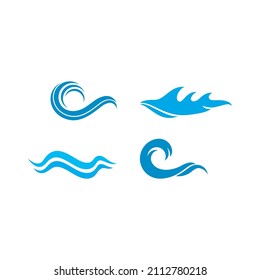 Water Wave Icon Logo Template vector illustration design 